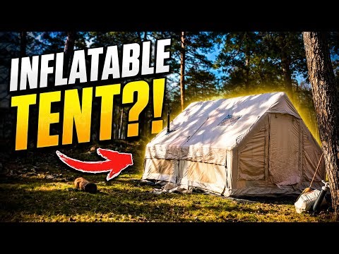 Camping in an Inflatable Tent | Easy Setup & Real Experience