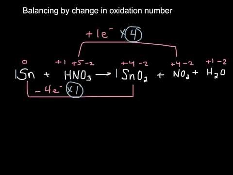 Balancing change in oxidation number