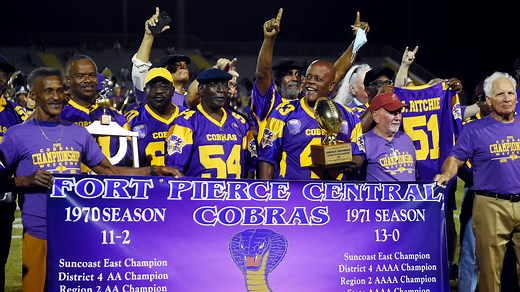 Watch: Fort Pierce Central 1970-71 football championship team ceremony