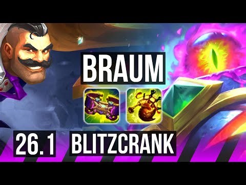 BRAUM & Lucian vs BLITZCRANK & Ziggs (SUP) | KR Master | 26.1