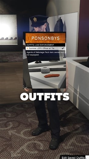 NEW LSPD Cop Outfit Tutorial #shorts #gta