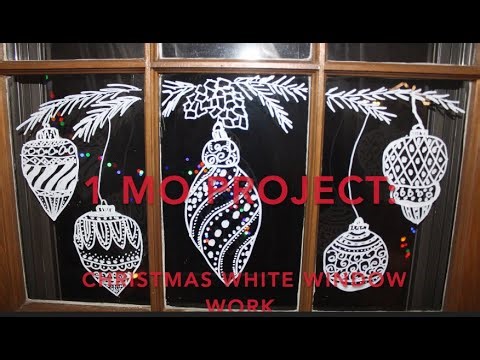 Christmas White Window Work