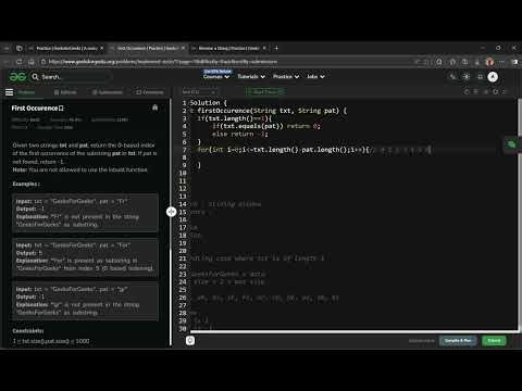 First Occurence - Basic - GeeksforGeeks