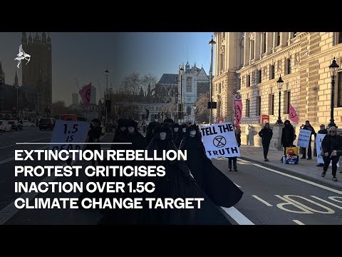 Extinction Rebellion protest criticises inaction over climate change target