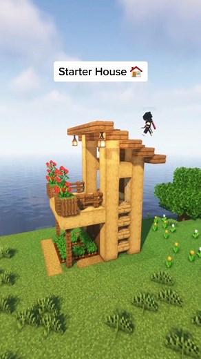 Simple Wooden Starter House in Minecraft