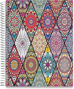 Tools4Wisdom Daily Planner 2020-2021 - Hardcover with 8.5x11 Colorful Interior - Vertical Weekly Layout - Monthly Calendar Tabs and Stickers (2020 2021 Academic Year, Q2SO1)