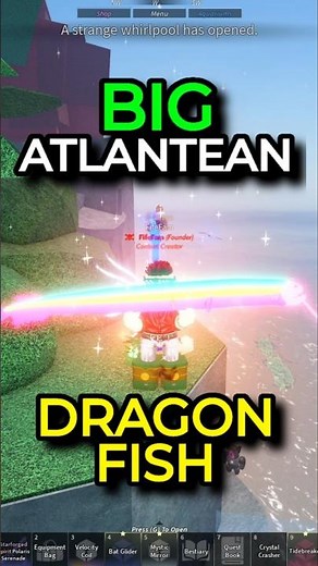 How to Catch Big Atlantean Dragonfish FAST! 🐟 | Fisch Deep Update Quest