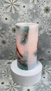 Red Cardinal in Winter, Real Wax Flameless Candle, Vibrant Cardinal on Evergreen Branch, LED Candle for All Winter Long, 3"x6". - Etsy