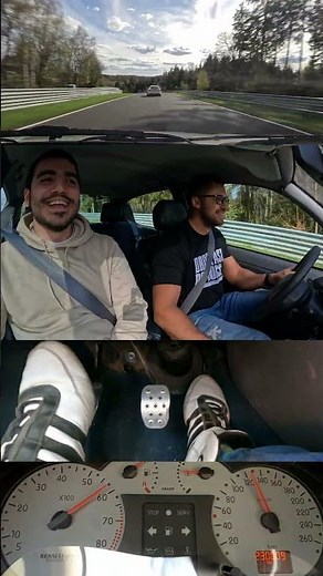 Old Renault Clio 2 R.S. vs Track BMW