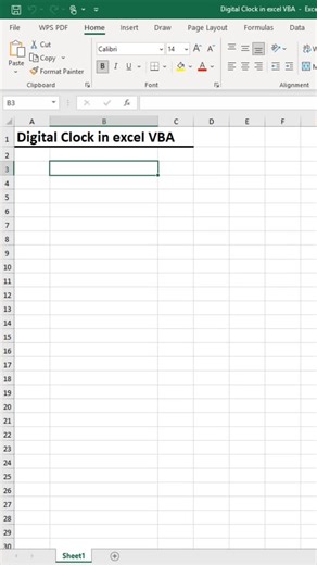Time to Office on Instagram: "Digital Clock in excel VBA 💯 #exceltutorial #exceltips #exceltricks #excel"