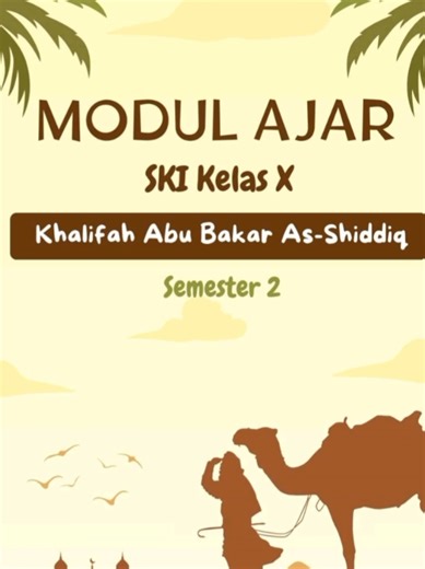 Modul Ukin Ski Kelas 10 Khilafah Abu Bakar Ash-Shidqi