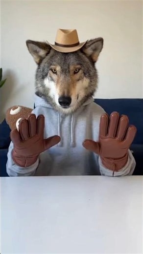 Wolf 🐺 Hands Up #storytime #animatedshort #animals #anime #wolf