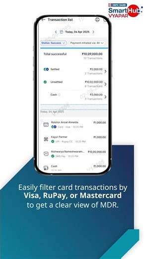 How to generate Reconciliation Report on SmartHub Vyapar app | HDFC Bank