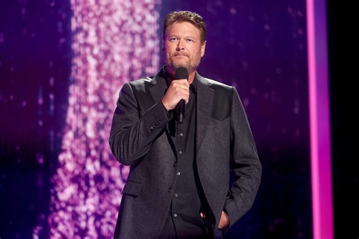 Blake Shelton Looks Like a '90s Rock Star With Curly, Shoulder-Length Brown Hair