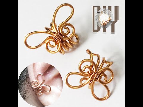 Simple butterfly | ear cuff | copper jewelry | no stone @LanAnhHandmade 887 #Shorts