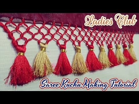 Saree Kuchu/Tassels making video for beginners I New Kuchulu design I Saree gonde design