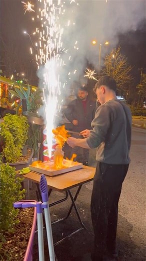 Fire Cooking on Street 😱🔥 Insane Sparks Show #istanbul turkey 🇹🇷