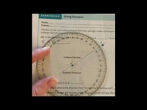 Tutorial on how to determine azimuth direction in degrees: geology
