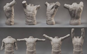 【3Dmax】男性人物角色模型制作流程；详讲人体结构如何布线