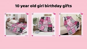 10 Year Old Girl Birthday Gifts, Gifts for 10 Year Old Girls,10th Birthday Gift for Girls, 10th Birthday Decorations for Girl Blanket 60x50in
