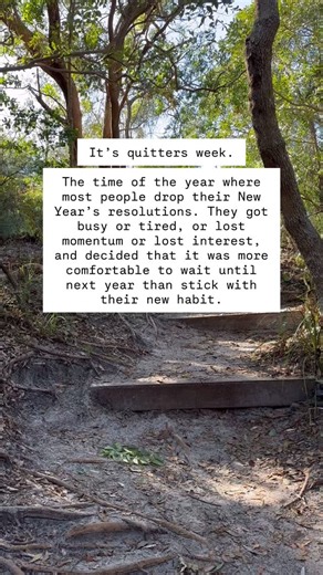 Catherine | Ruthless Minimalist on Instagram: "Where most of us come unstuck with new year’s resolutions is that we aim too high. From no exercise to 6 days/week, 10 hours of Netflix to 1, daily treats to cutting out treats entirely. We go from one extreme to the other, and all it does it test our resolve for a few weeks before we give up, declare ourself a failure for not sticking with it, and go back to our lazy ways. This, repeated, for years is how we end up feeling stuck. Instead of being s