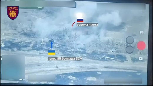 第115机械化旅坦克在登陆时几乎贴脸炮击了敌方步兵。尽管车辆被榴弹发射器或反坦克导弹击中，但任务还是完成了，坦克离开了战场。