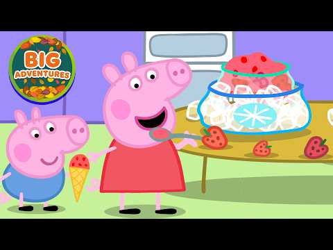 Peppa Pig Learns to Make ICE CREAM! 🍓🍦Summer Adventures | Full Episodes | Cartoon for Kids | 18 Mins