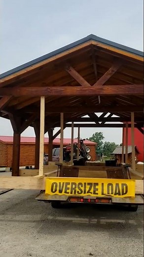 20 Foot Wide Amish Built Pavilion