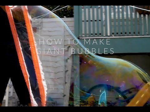 How to make Giant Bubbles with dish soap. Easy Lockdown Science for home schooling kids & toddlers.