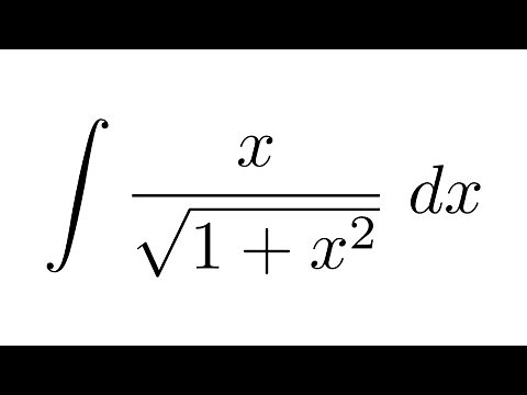 Integral of x/sqrt(1+x^2) (substitution)