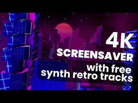 🌌 4K UHD Synthwave Screensaver | Retro Vibes & Copyright-Free Track 🎶