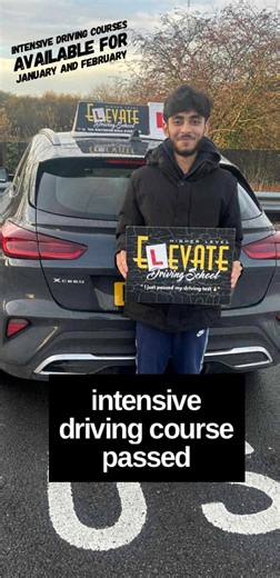 Intensive Driving Course: Passed December 2025 @ Colwick Driving Test Center… Ridhwaan from Colwick was already aware that lots of people are passing their driving test on intensive driving courses with locally based Elevate Driving School and if he wanted to pass his driving test quickly and get an early driving test it made perfect sense to call the best… Ridhwaan contacted us and we allocated local, NG4 driving instructor Mari in the New KIA Sport and it certainly paid off @ Colwick Driving T