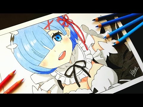 DRAWING REM (Re:Zero) - Anime Speed Drawing | Drawings by Keva