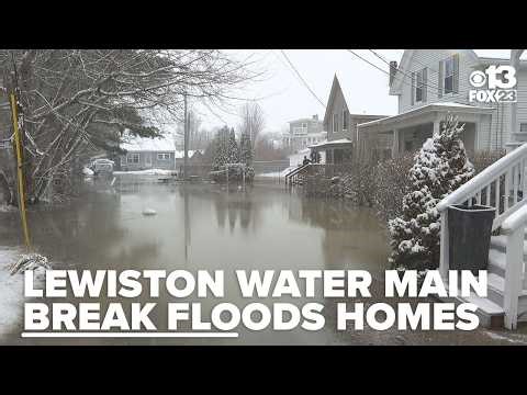 Water main break in Lewiston floods homes; boil water order now in place