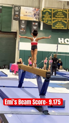 Level 2 Beam Routine! Emi ( twin B) age 7!! 👏🏾 #gymnasticsbeam #twinsisters