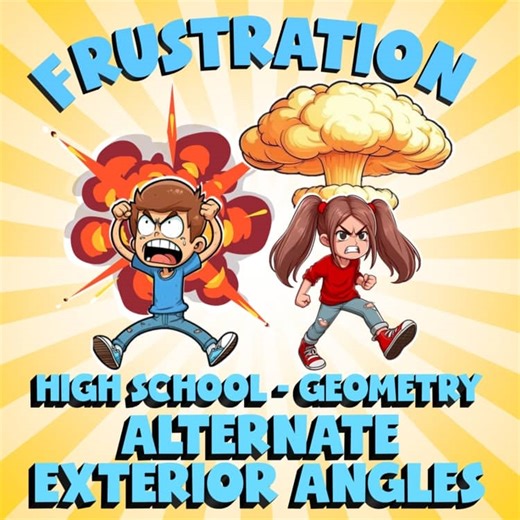 Alternate Exterior Angles FRUSTRATION Math Game - No Prep Geometry Review