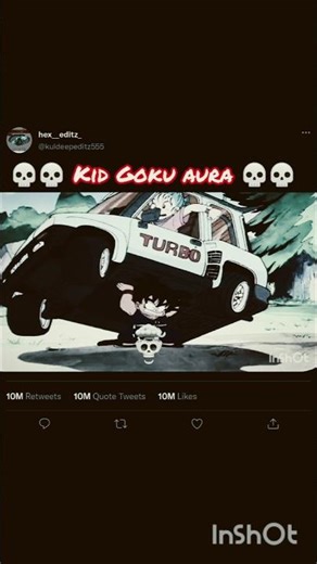 kid Goku aura+999 ☠️☠️☠️ #shorts #ytshorts #anime #goku