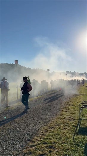 First volley of the National Carbine Match • • • • • #blackpowder #competitionshooting #competitiveshooting #shootingsports #shooting | 1st Pennsylvania Rifles - Bucktails