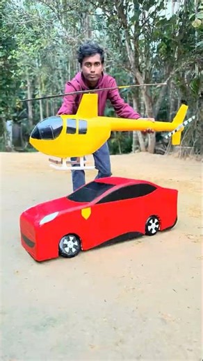 Big Ferrari Car Vs Robinson Helicopter Rc | Remote Control car | Rc Helicopter #helicopter