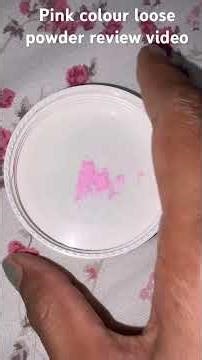 Pink colour loose powder review video #viral #makeuptutorial #Product details