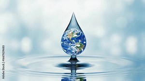 Earth in a Water Drop: Ripples of Global Impact and Environmental Awareness