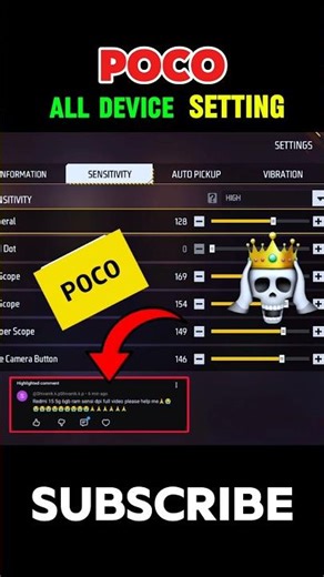 Xiaomi Poco Free Fire All Device Sensitivity Settings ⚡ Poco Free Fire Headshot Setting 2026