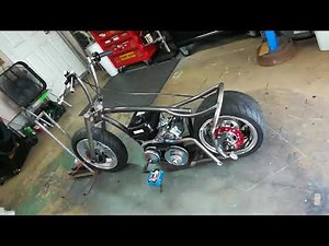 Custom Mini Bike first start.
