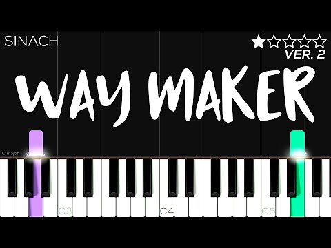 Sinach - Way Maker | EASY Piano Tutorial