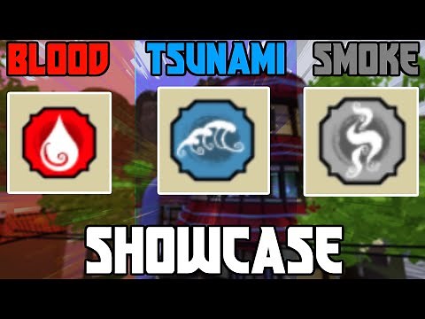 Shindo Life Blood, Tsunami, Smoke Showcase | EVERY *NEW* ELEMENTAL BLOODLINE SHOWCASE!!