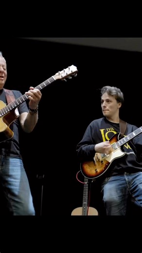 Tommy Emmanuel and Matteo Mancuso heading to another stratosphere whilst Guitar Camping 🚀🎶🎶 #matonguitars #tommyemmanuel #matteomancuso #guitarcamp #talentedguitarists | Maton Guitars