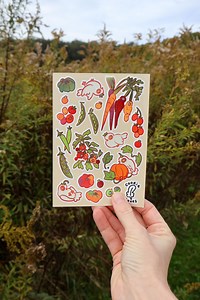 Veggie Bird Sticker Sheet - Etsy