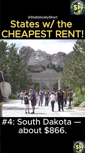 Top 5 States w/ the LOWEST RENT #shorts
