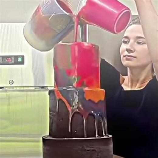 The Most Satisfying Cake Stack Ever #facts #shorts