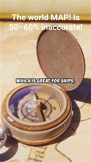 Mercator Projection.created in 1569, is distorted global geography. #facts #history #mercator #map